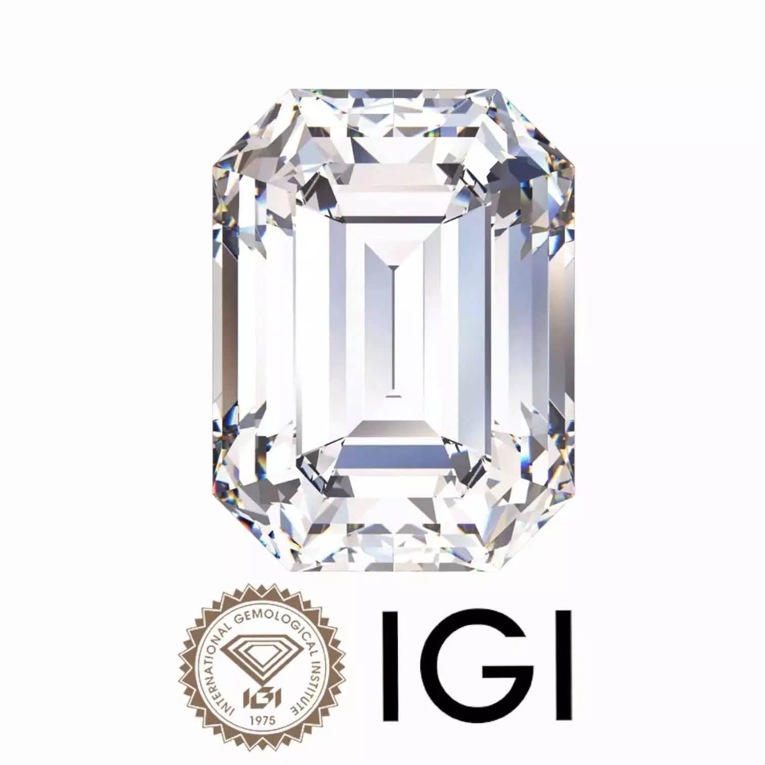 Lab diamond with IGI logo.