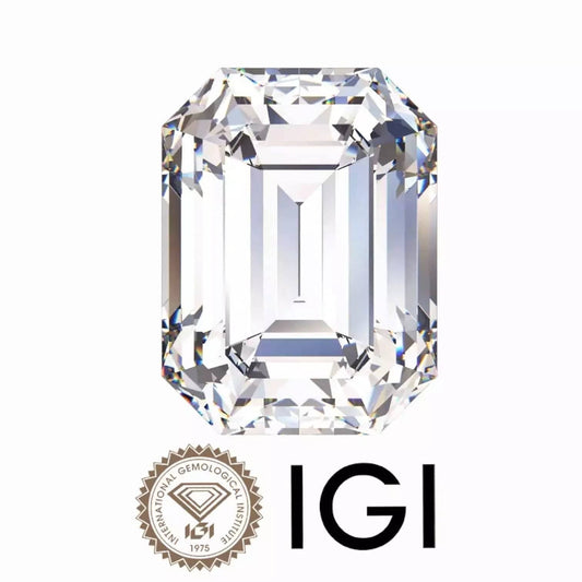 Lab diamond with IGI logo.